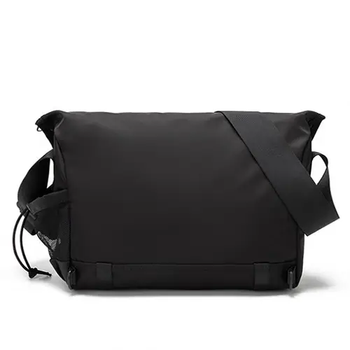  Rugged Multi-Functional Black Messenger Bag with Modern Design